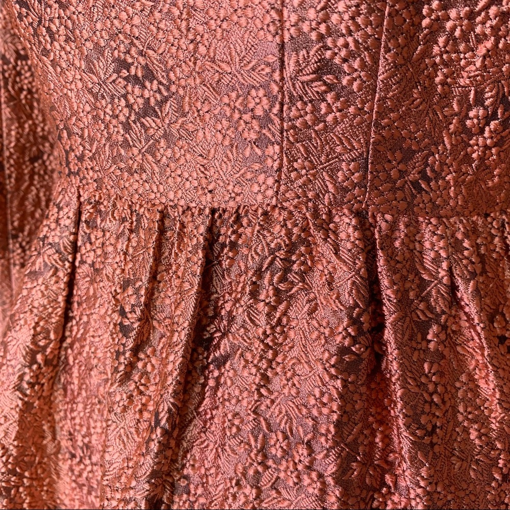 New! ULLA JOHNSON Jacquard Tiered Midi Dress - Picture 5 of 14